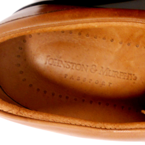 Vtg Johnston & Murphy Oxford Laceup 10.5 Italy Brown main image 4